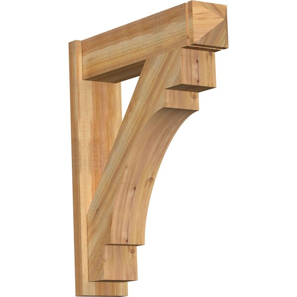 Ekena Millwork Merced Arts & Crafts Rough Sawn Outlooker, Western Red Cedar, 8"W x 32"D x 38"H OUT08X32X38MRC03RWR - main